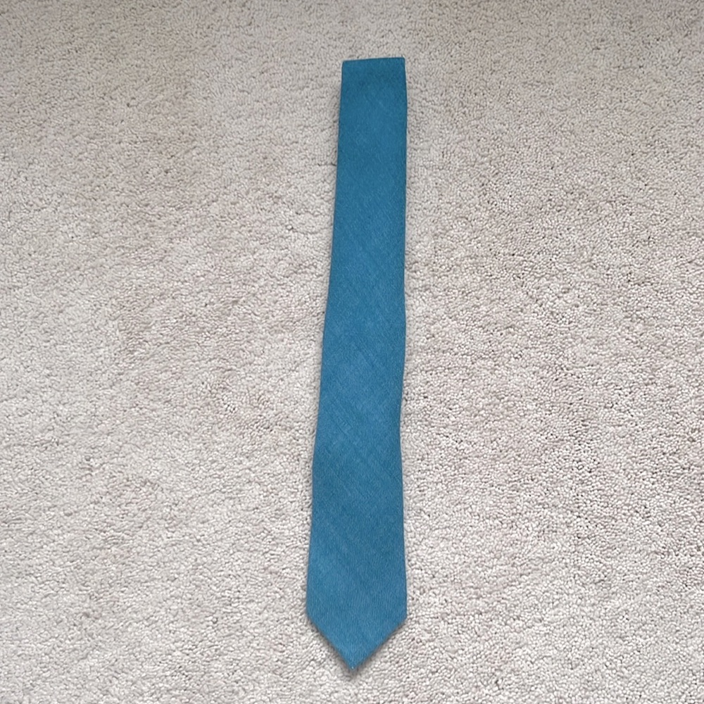Solid Teal Wool Tie